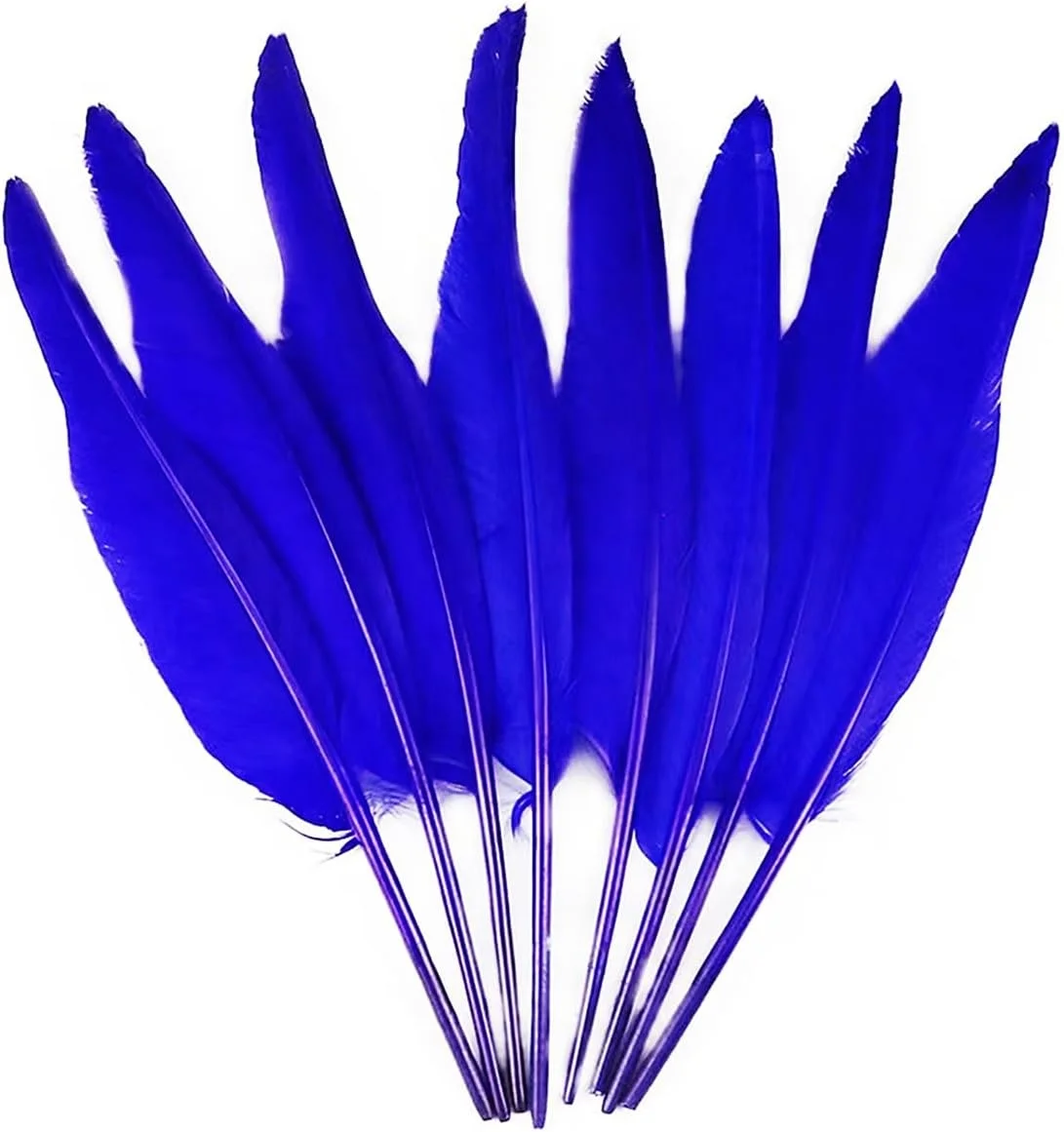 Black Goose Feather for Craft Wedding Home Decorations Pack of 100 Millinery Supplies Turkey Feather Quill