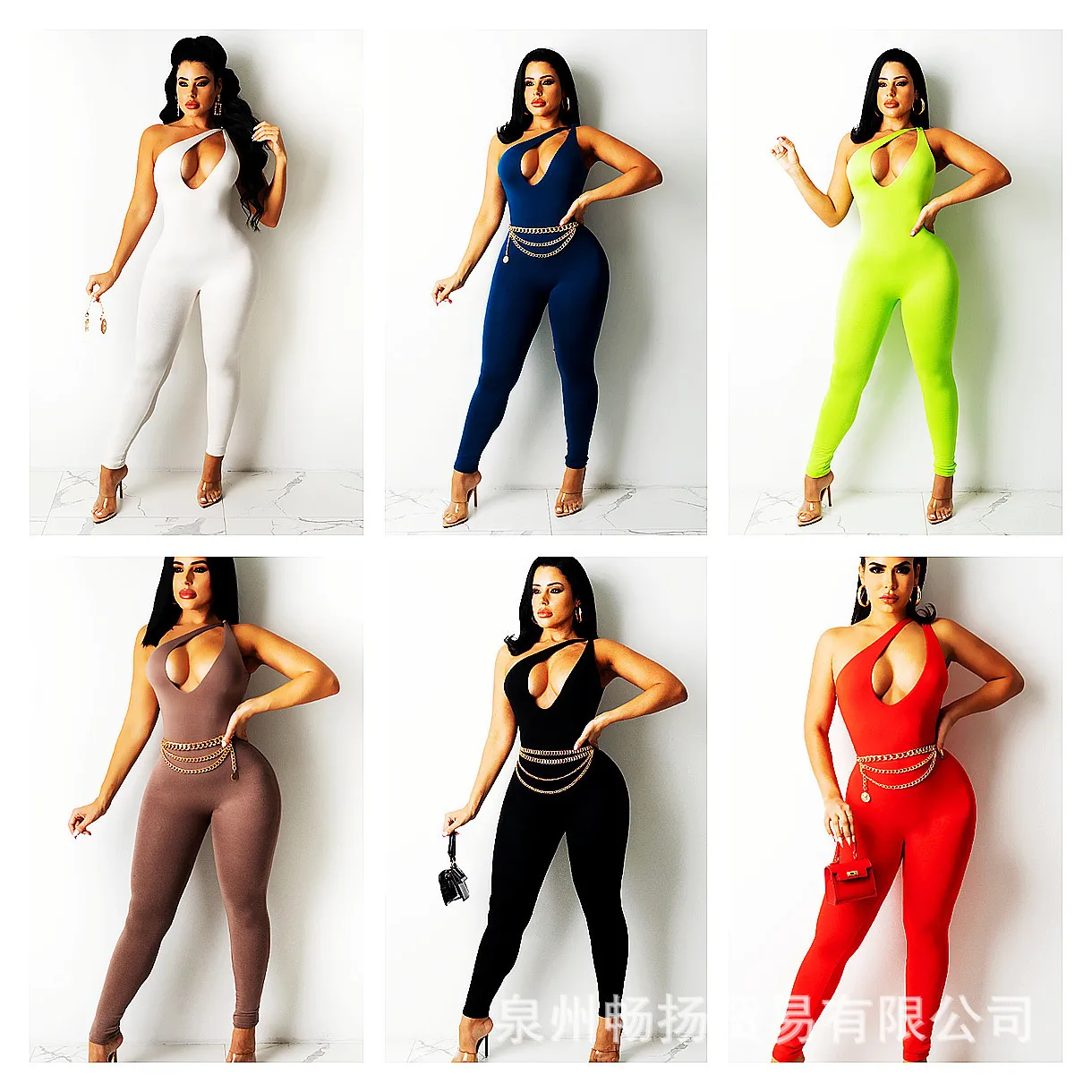 DUODUOCOLOR Women clothes 2021 trending sexy backless short sleeve hollow out jumpsuit fall fashion clothing D11214