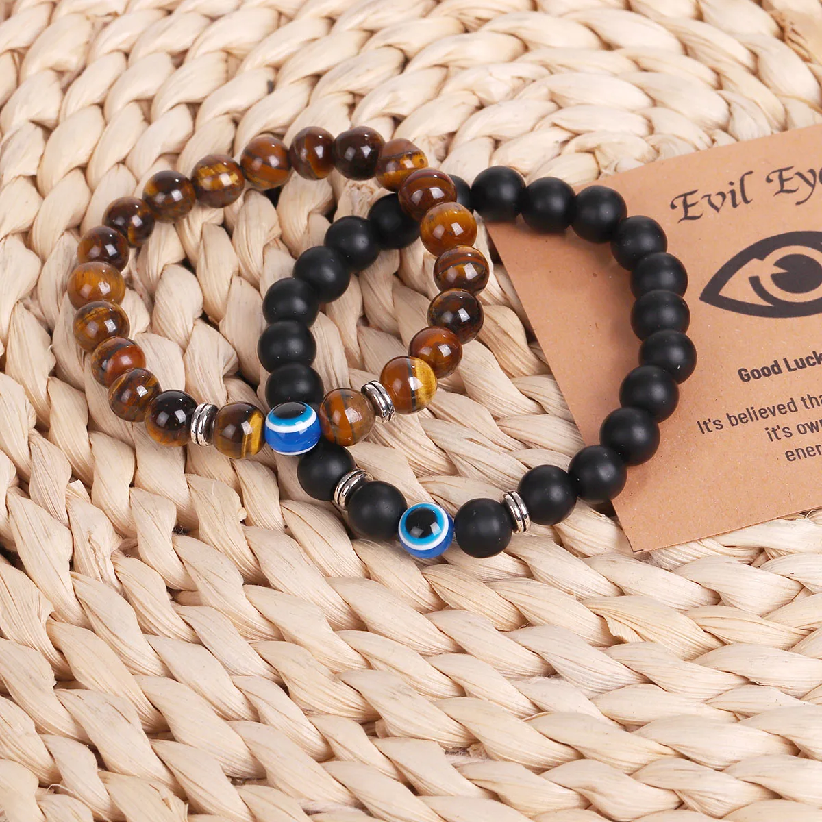 Wholesale tiger eye bracelet for men evil minimalistic eye summer products under 2 dollar  natural stone bead jewelry bracelets