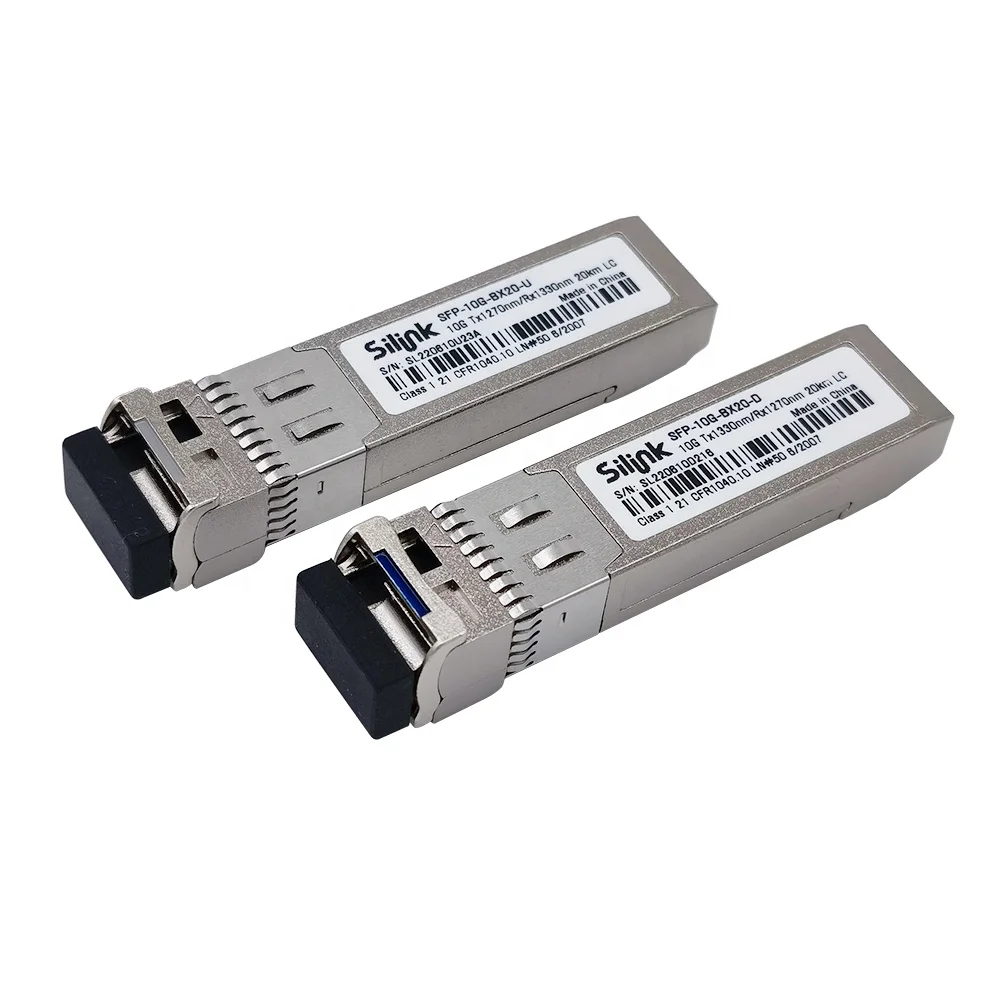 10G BiDi SFP+ Tx1270/Rx1330nm 10km 20km 40km 80km LC Simplex SMF Optical Transceiver Module  Compatible Cisco Hp Huawei