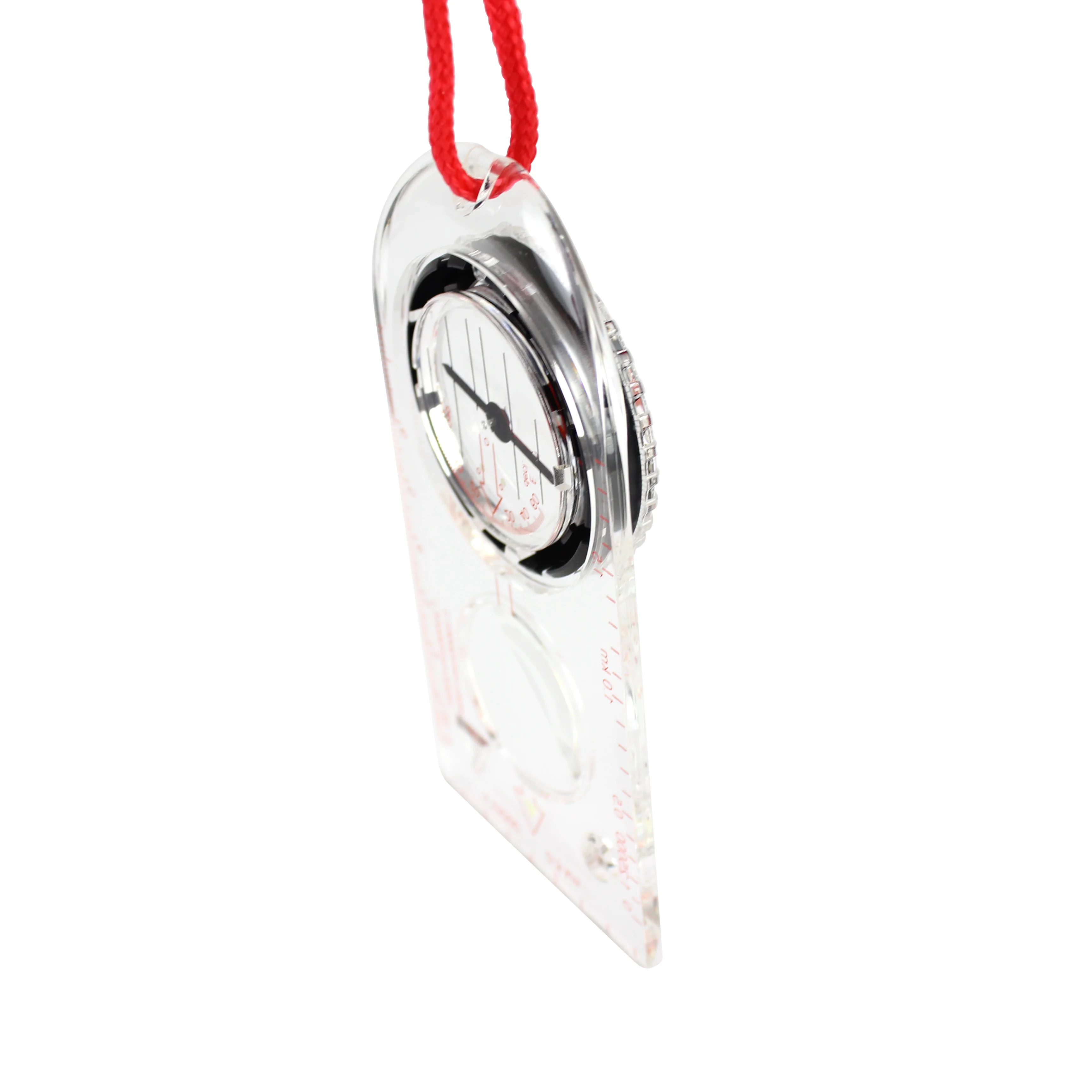 Portable Pocket Size Scout Compass Map Ruler Magnifier Compasses For Hiking, Geometry Compass With Adjustable Lanyard And Hole