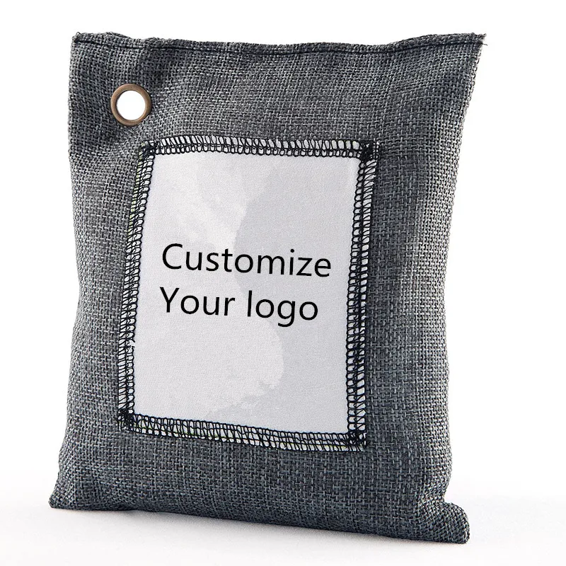 OEM Sewn Label Car Bamboo Charcoal Air Freshener Bag