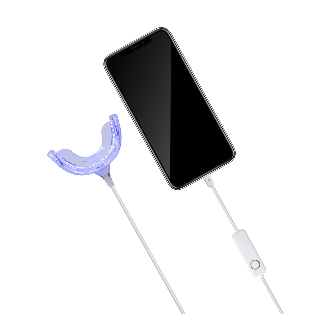 USB Connectable Teeth Whitening LED Kit 16/32 LED Blue Light Mobile Tooth Bleaching Gel Pens Home Use Smart Phone Kit Wholesale