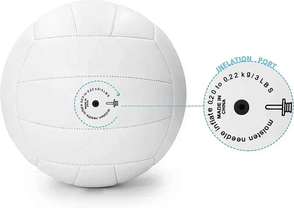 Blank All White Soft PVC Leather Volleyball Ball Plain Machine-sewn Volleyball For Signatures with customized logos own brands