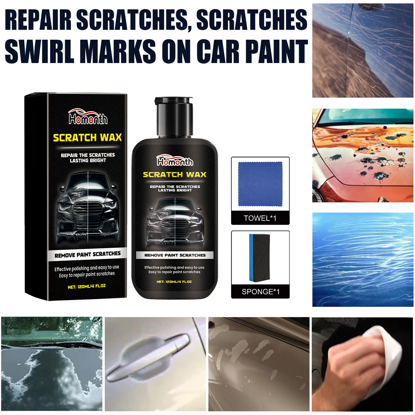 Hot selling plastic and leather repair agents for the interior and exterior of automobiles Paint scratch repair paste
