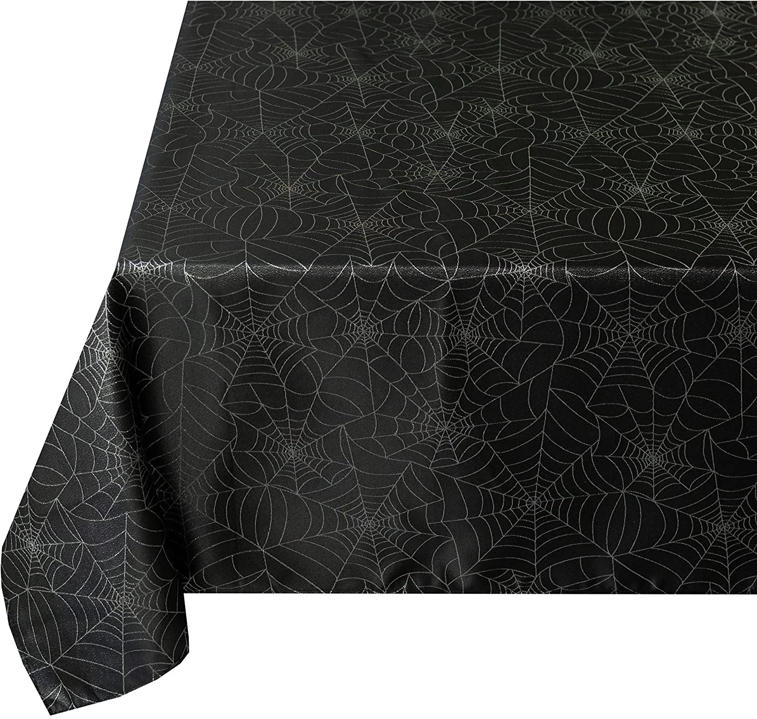 Black Spider Web Ghost Halloween Decorations Plastic Tablecloth for Indoor Outdoor Halloween Party Decorations