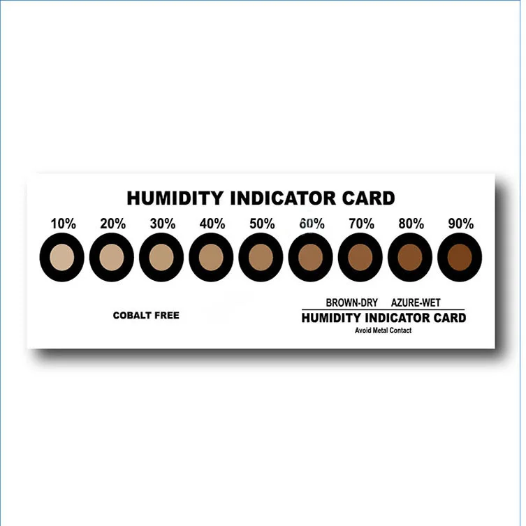 Cobalt free 9 dots humidity indicating desiccant price Humidity Indicator Card