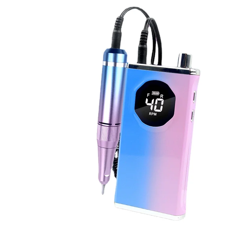 2023 Pink Gradient 40000 RPM Charging Beauty Removal Personal Polishing Nails Drill Machine Nail Drill Set by Danse