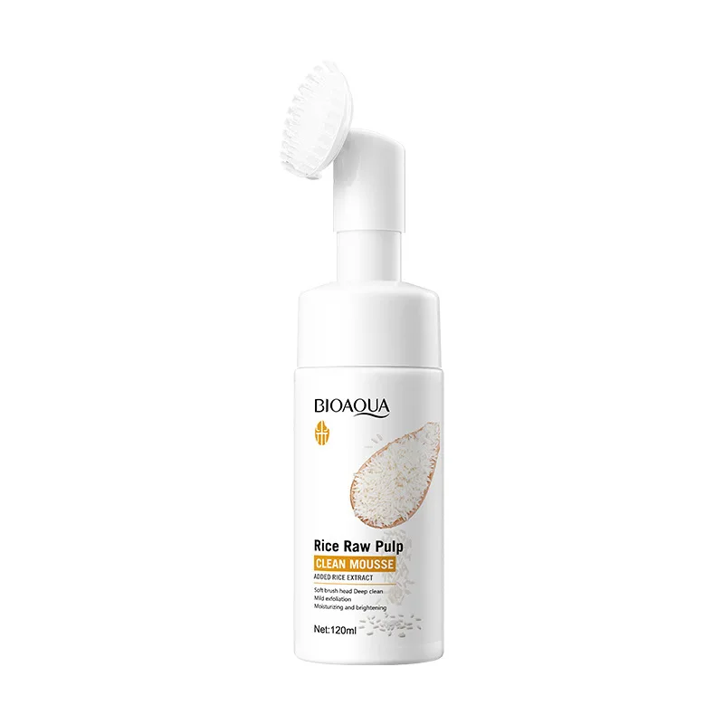 Wholesale 2024 NEW Arrival  Face Cleanser Mousse Foaming Facial Cleanser With Silicone Brush Fruit Cleansing Mousse