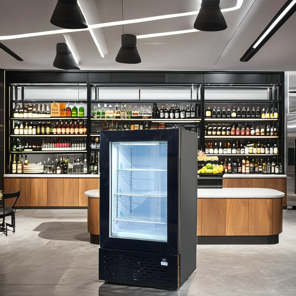 Meisda SD50 50L Mini Upright Ice Cream Freezer Single-Temperature Glass Door for Supermarket Use