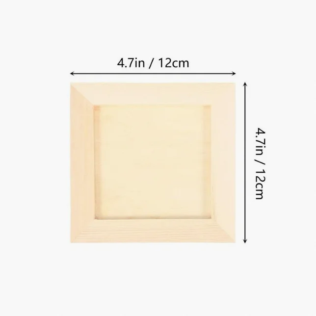 4.7*4.7inch picture frame wood DIY Blank Wooden Photo frame solid wood photo frame