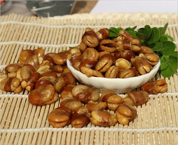 Розничная упаковка, жареная широкая фасоль со вкусом васаби