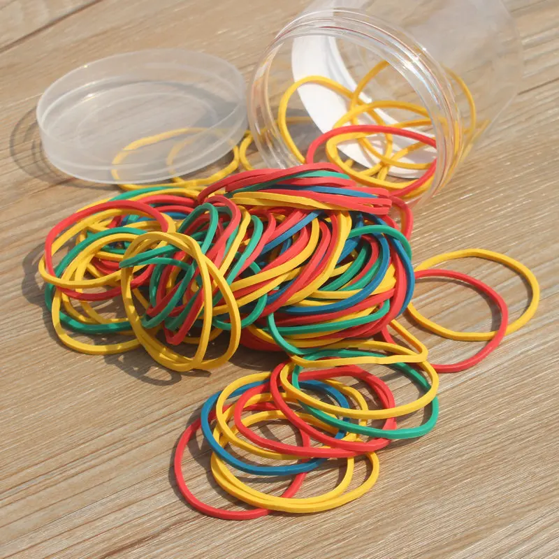 Hot Selling Colored Natural Rubber Bands Fancy Strong Elastic Rubberbands for Packing School Home Office Supplies