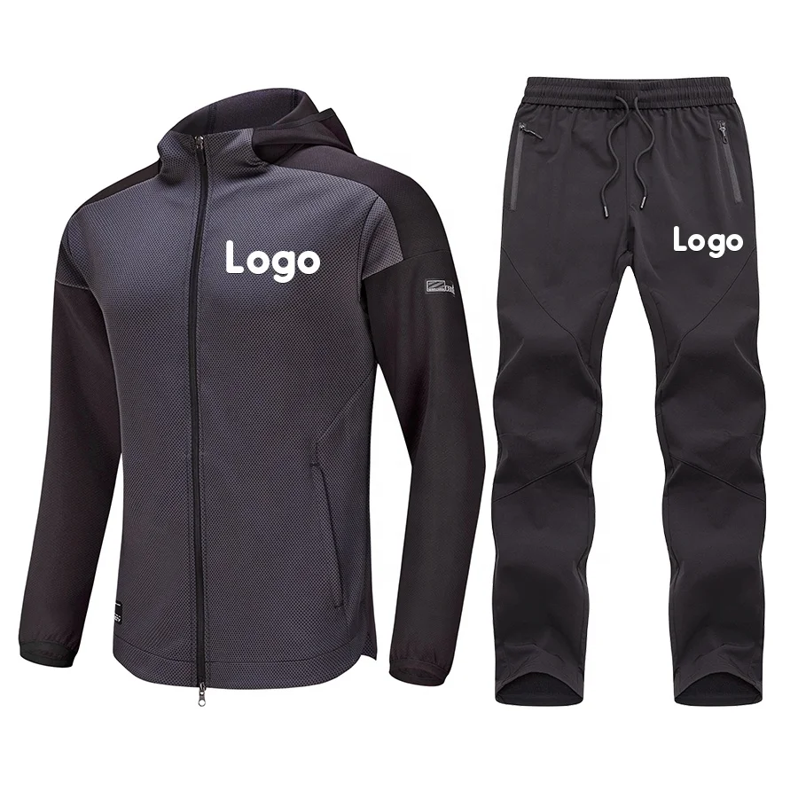 Lidong new tracksuit for men plain cotton hoody sweat suits wholesale Hoodie and Jogger Pants Suit outdoor tracksuit set