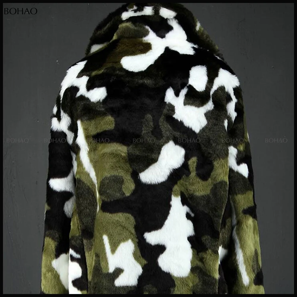 
Hot New Design Camouflage Modern Knitted Men Mink Fur Short Hair Coat 