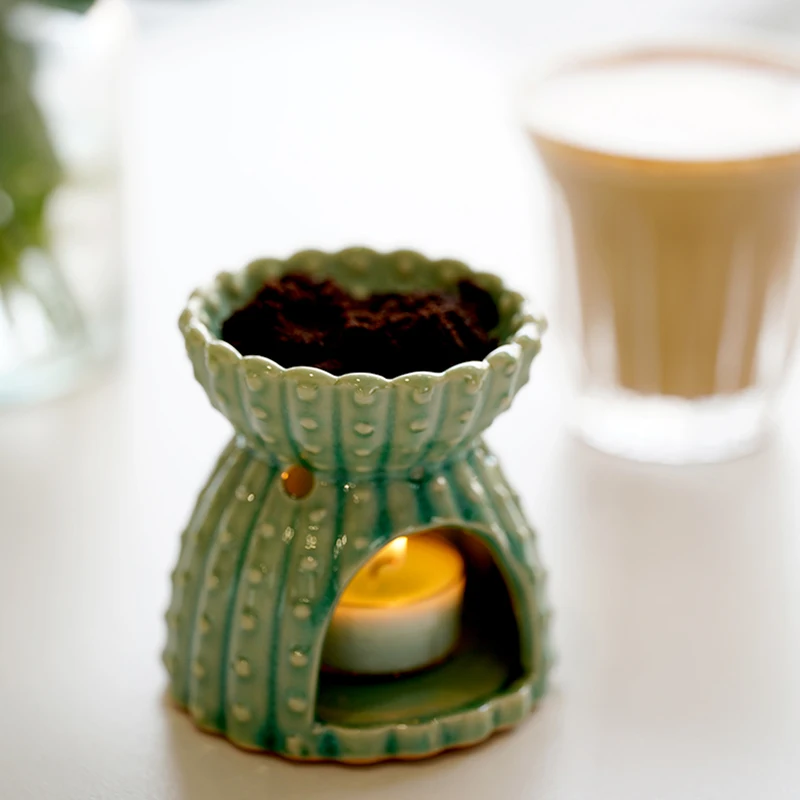 Oil Burner Tealight Holder Incense Burners Oil Pottery Ceramic Wax Warmer Melt Burner Porcelain Censer