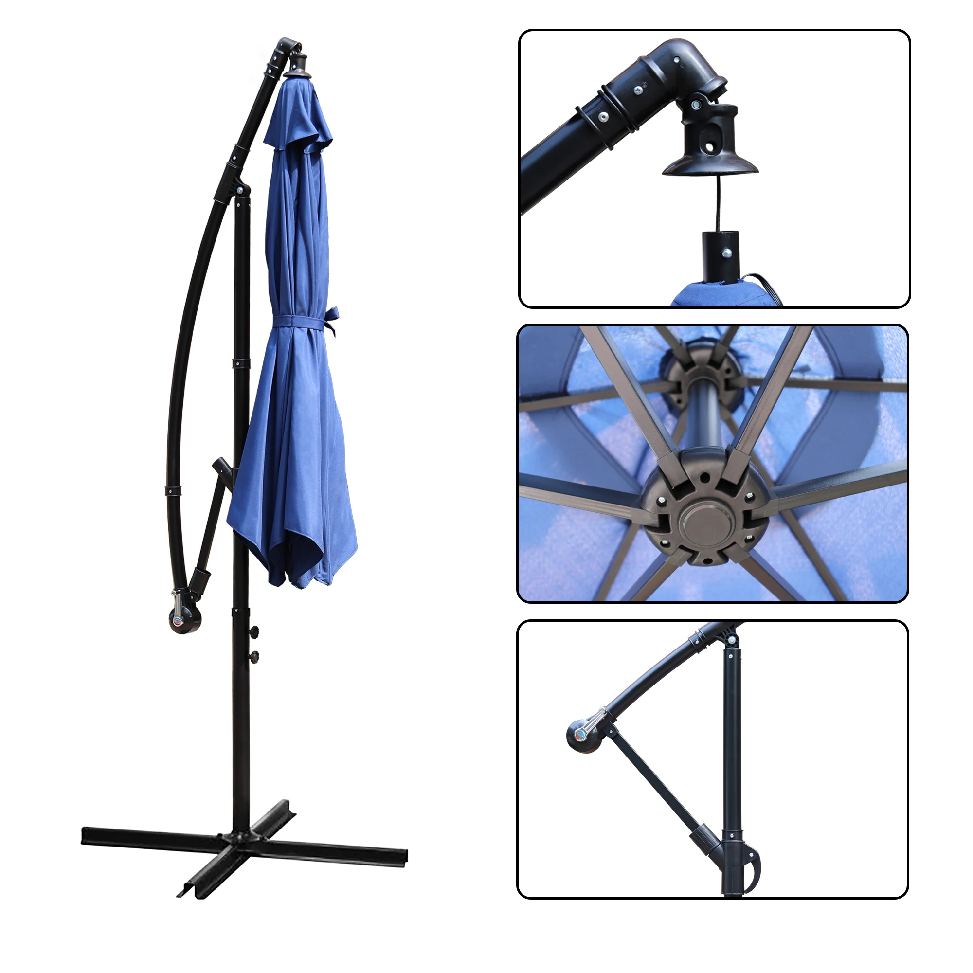 Top Quality 10 FT Hanging Outdoor beach shade offset umbrella cantilever patio umbrella parasol umbrellas