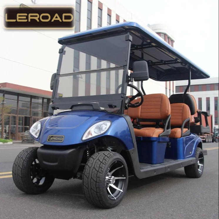 LEROAD LATEST ARRIVAL Blue L4+2 Golf Cart Nice Appearance Luxury Personalized Color Electric Golf Car