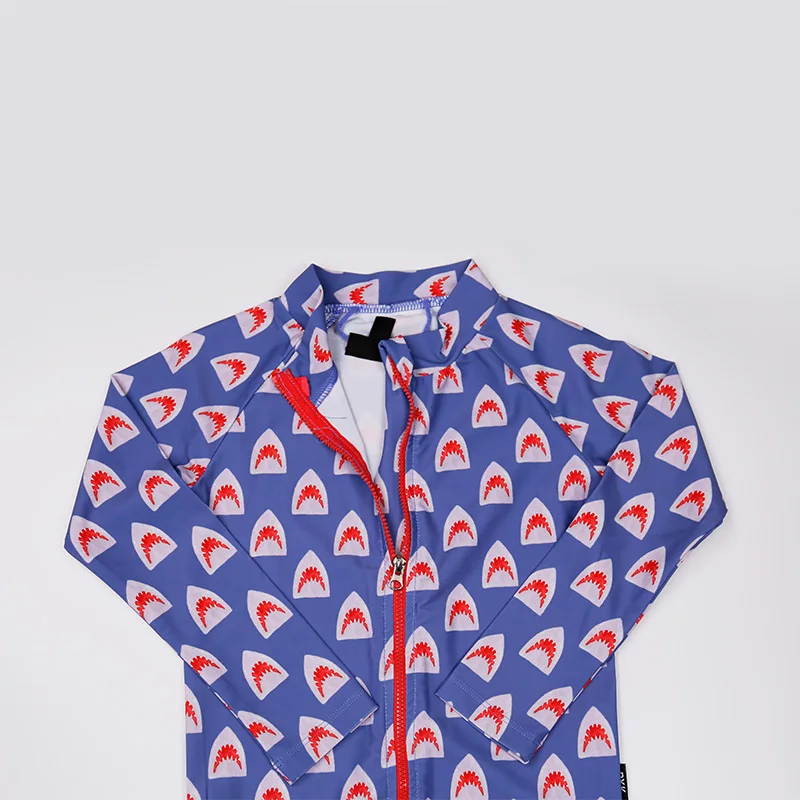 1-9 years old boys surfing swimsuit custom sun protection summer long sleeve shirts 2 pieces bathing suit swimwear