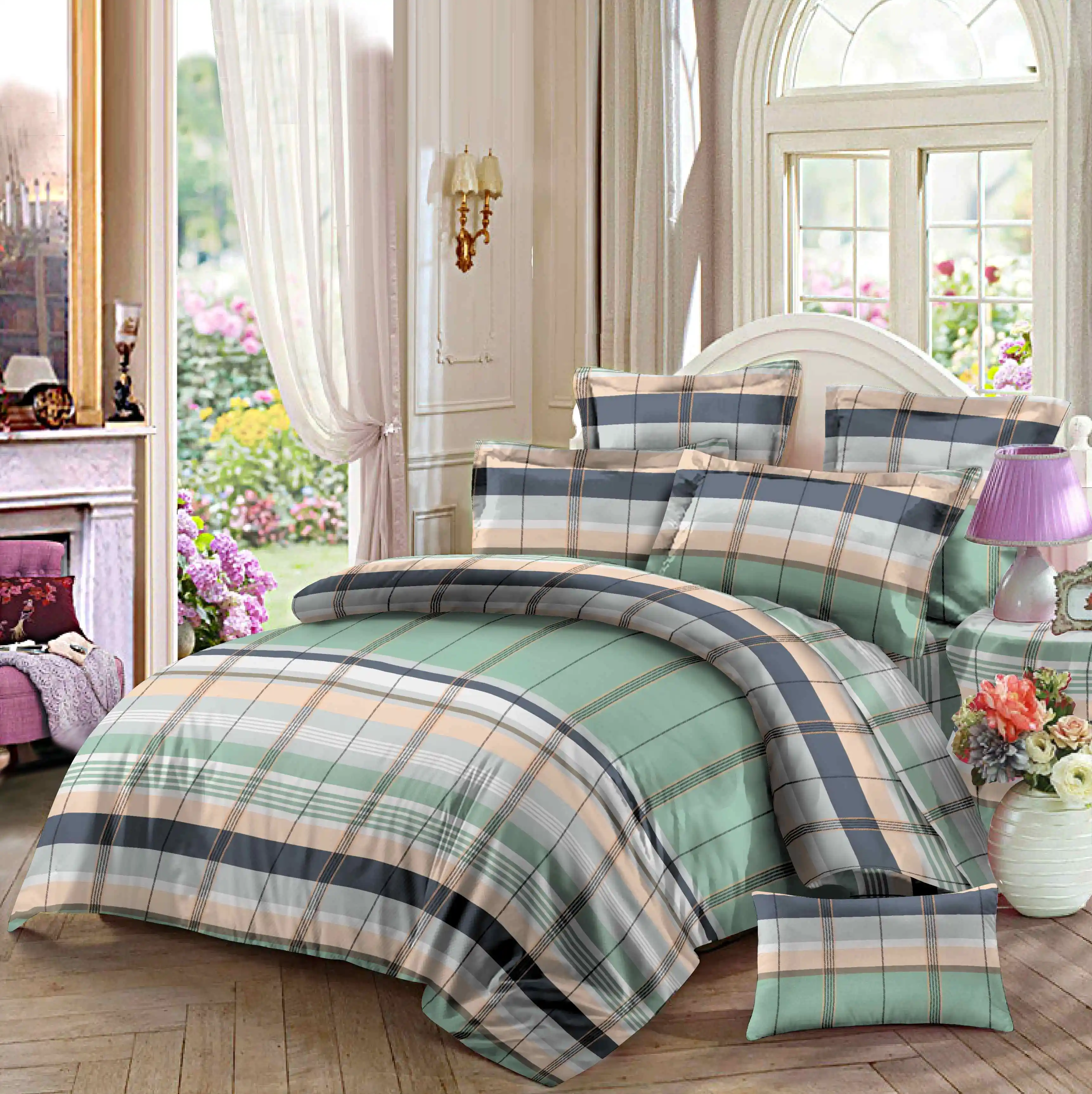 Twill weave 100% polyester fabric microfiber for bedding direct OEKO-TEX standard 100  certificated factory for USA market