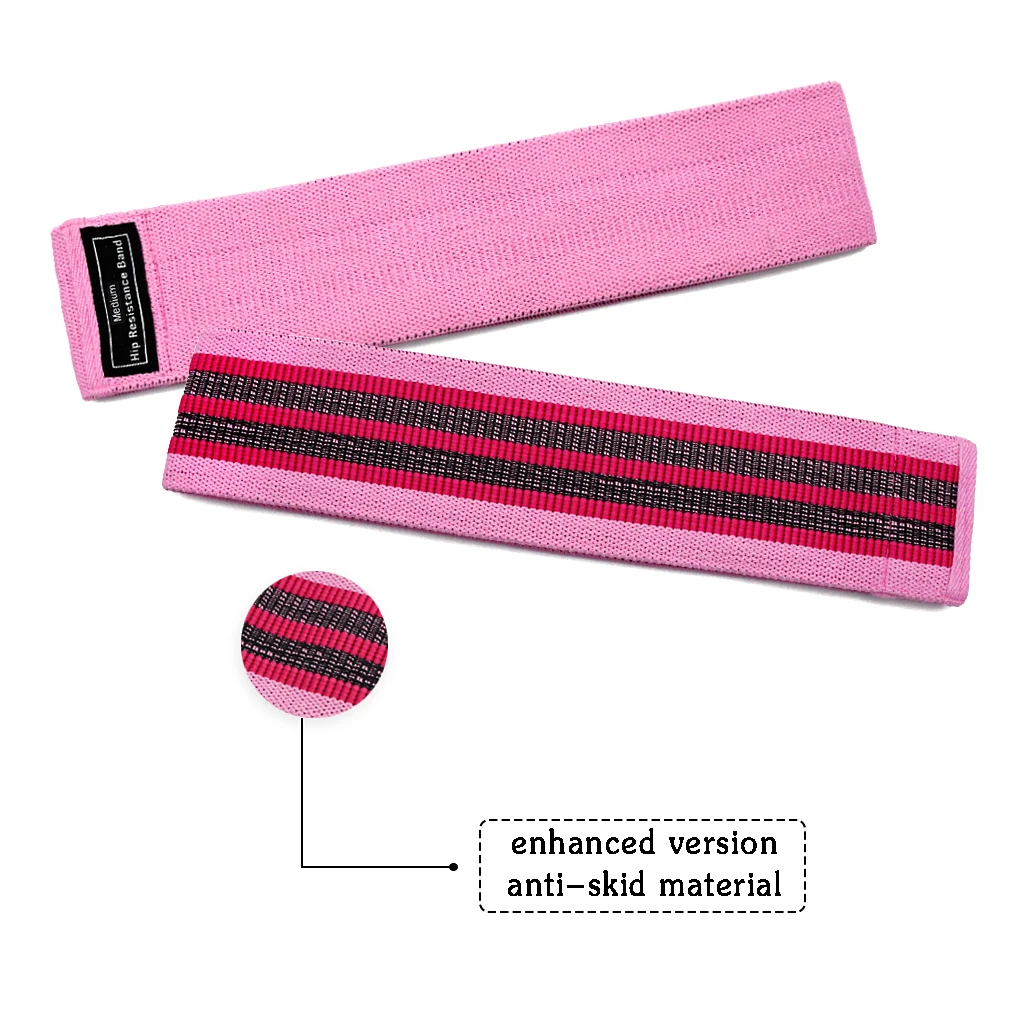Zakerda Hot Selling Customized Pink Elastic Hip Band Adjustable Marble Resistance Fitness Training Made Polyester Bands