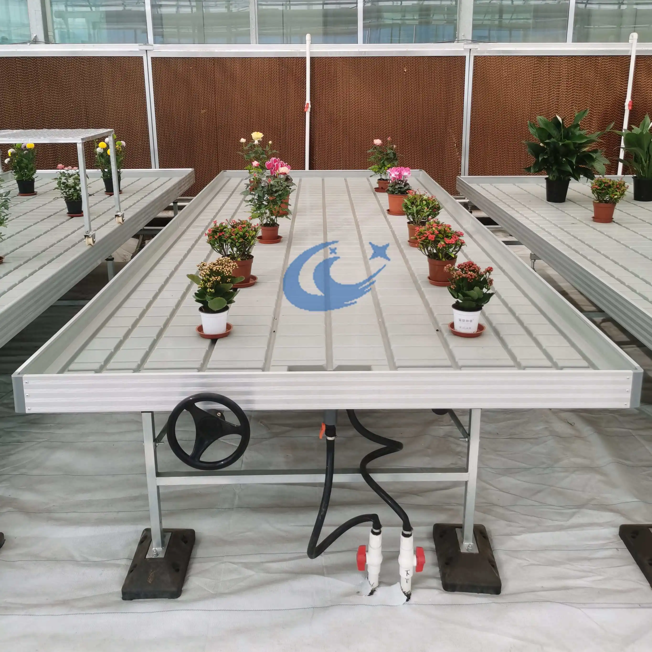 ebb and flow rolling table greenhouse table ebb and flow rolling table