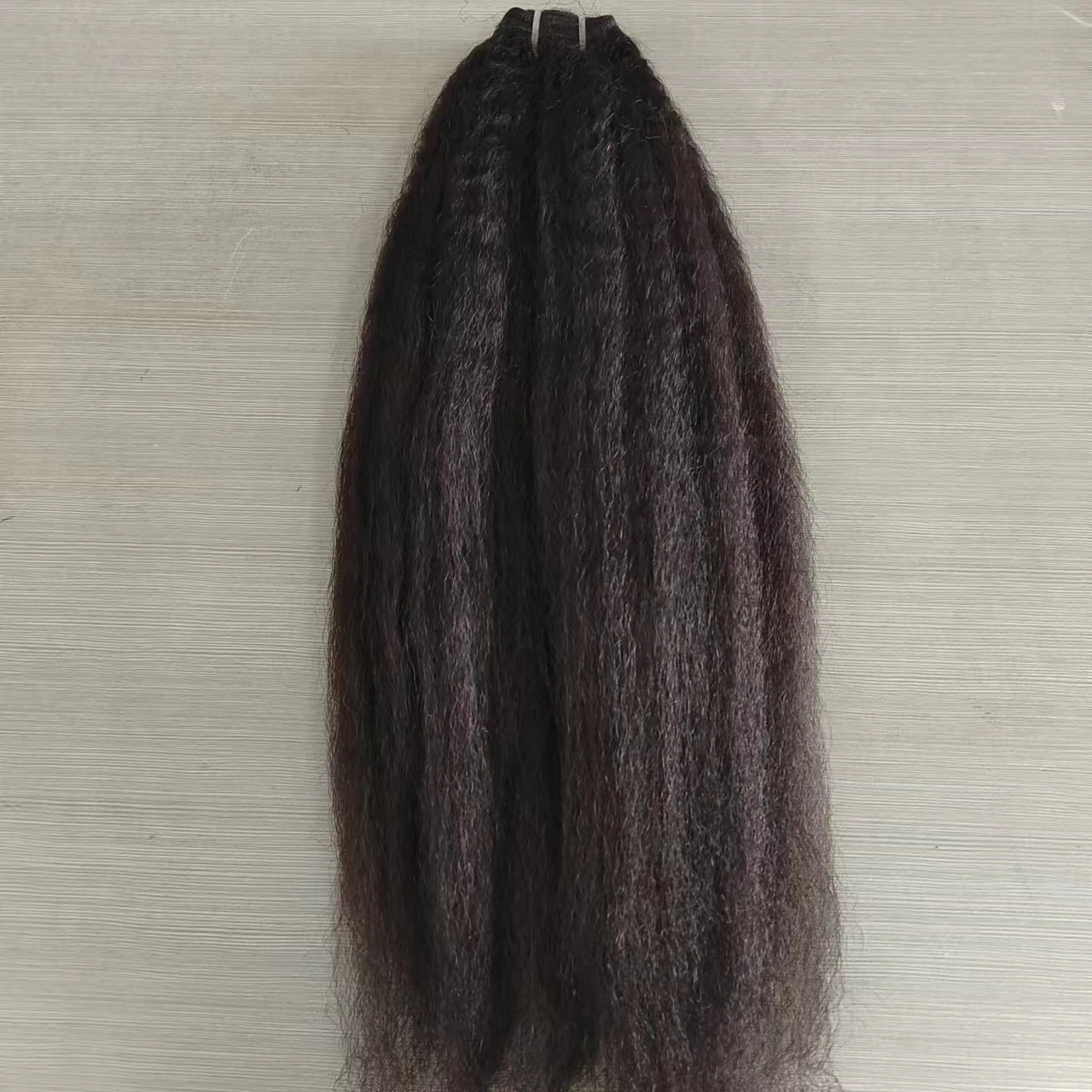 kinky straight hair bundles mongolian  human hair extensions 100% unprocessed cuticle algined  hair weft