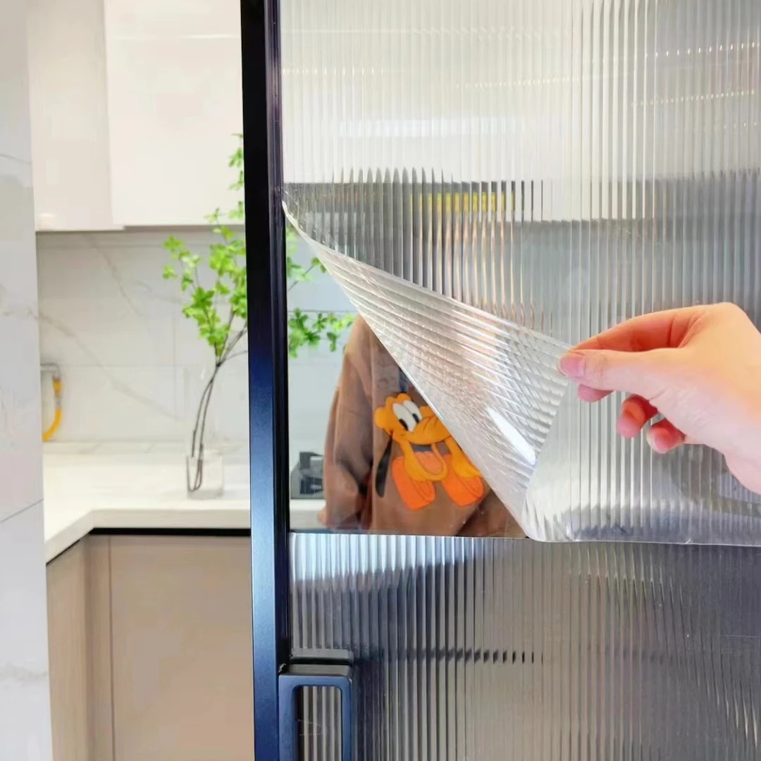 7mm 13mm 15mm 25mm strip reeded glass film for glass window or door widely use glass looking film