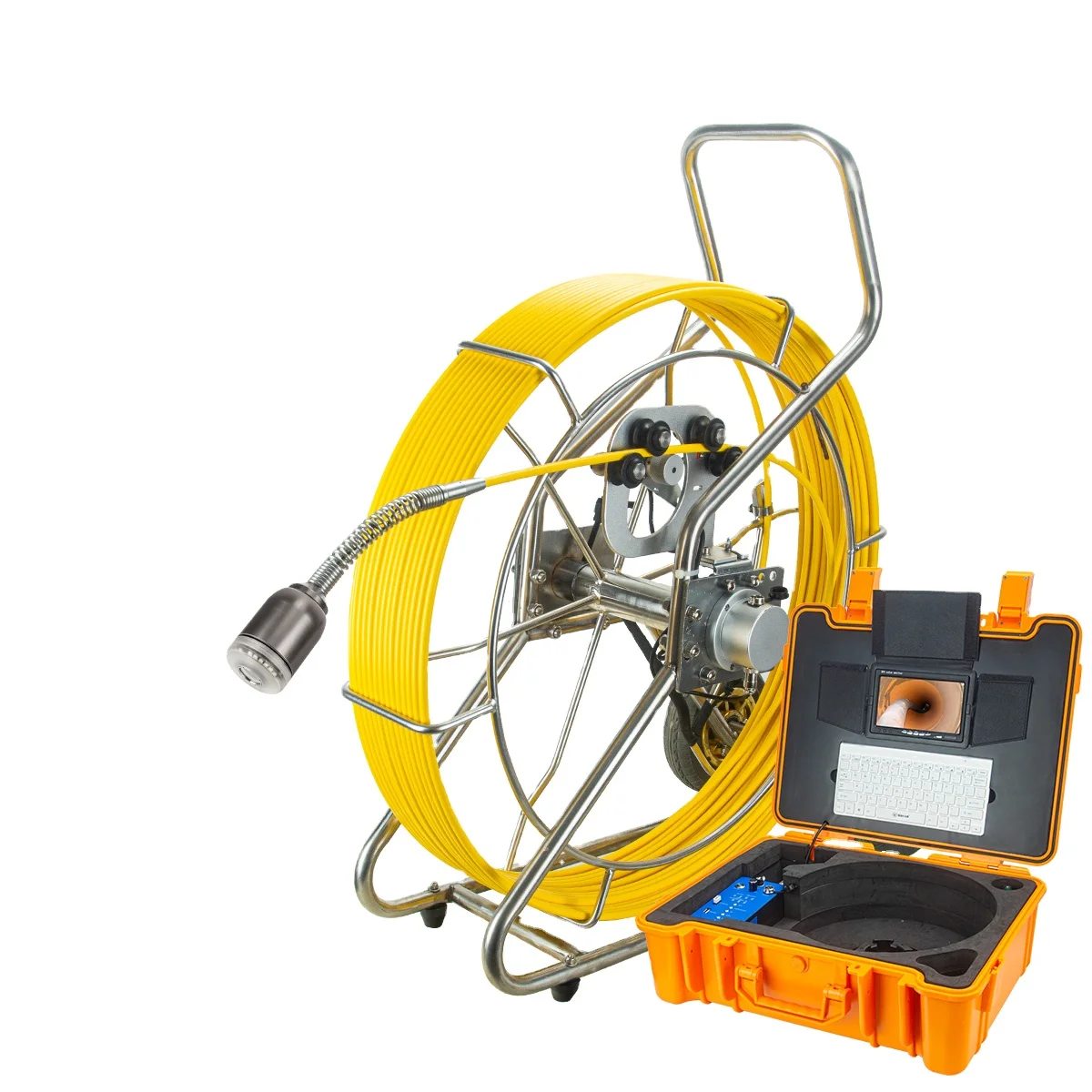 1080P 50mm Head Endoscope Inspection Camera With 20meter Cable Sewer Drain Pipe Inspection Camera System 7 inch LCD