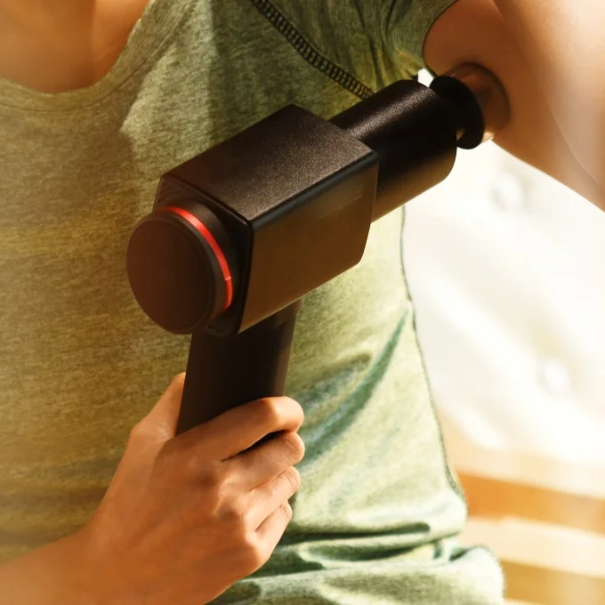 
Home Gym Fitness Warm up Device US Motor handheld powerful leg percussion massage gun 