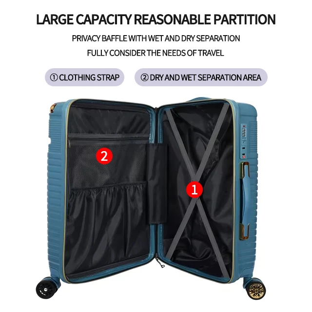 Wholesale Trolley Bag Carry-on Suitcases Travel Custom Logo ABS Carry On Trolley Luggage Set For Outdoor Traveling Business
