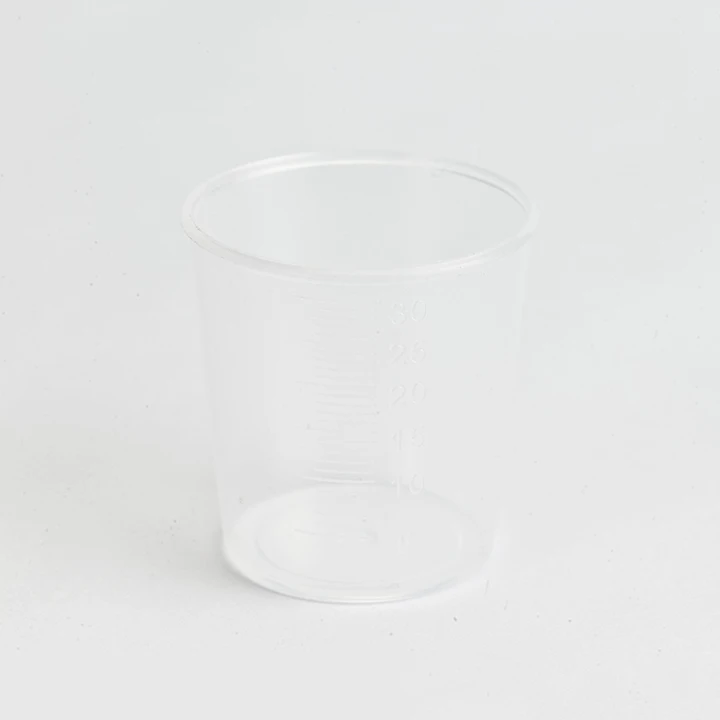 Fast Selling 30ml Disposable Plastic Medicine Cup With Scale Unit 1ml Up To 30ml