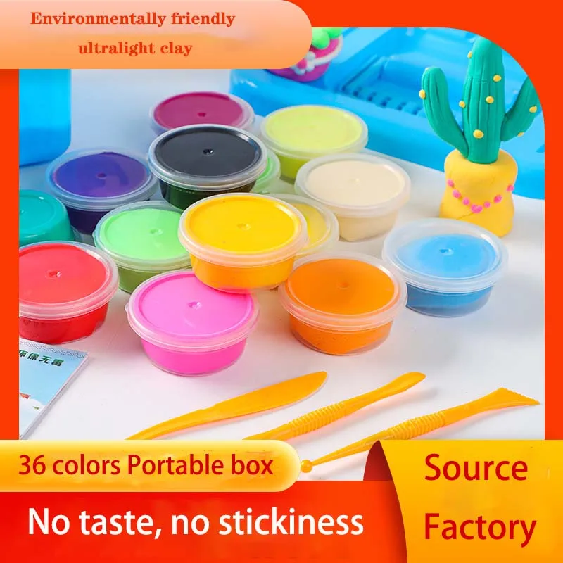 Modeling Clay With Sculpting Tools Diy Polymer Clay 36 Colors Oven Bake Clay Kit