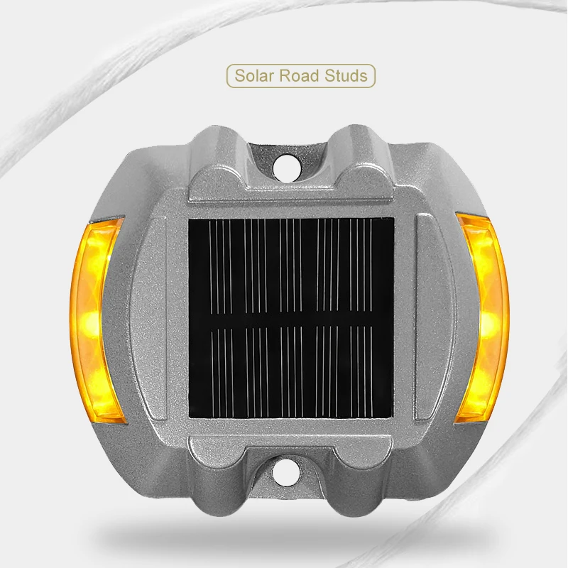 LED Cat Eye Outdoor Waterproof Aluminum Solar Flashing Cats Eyes Road Stud Raised Pavement Marker