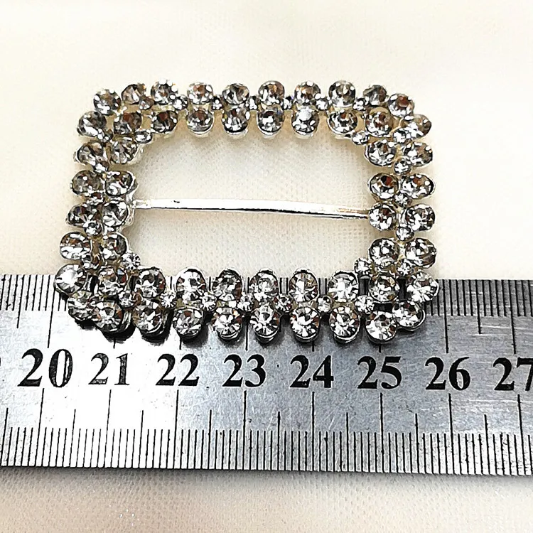 Classic sparkle Bikini Connector Crystal small Rhinestone Clasp Buckles Slide Buckles for Shoes Sash Belt