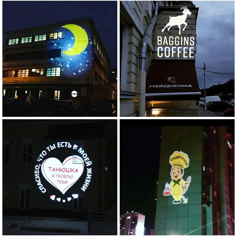 advertising lamp ip65 waterproof lighting  300w led logo projector led logo projector outdoor advertising light glass body lamp