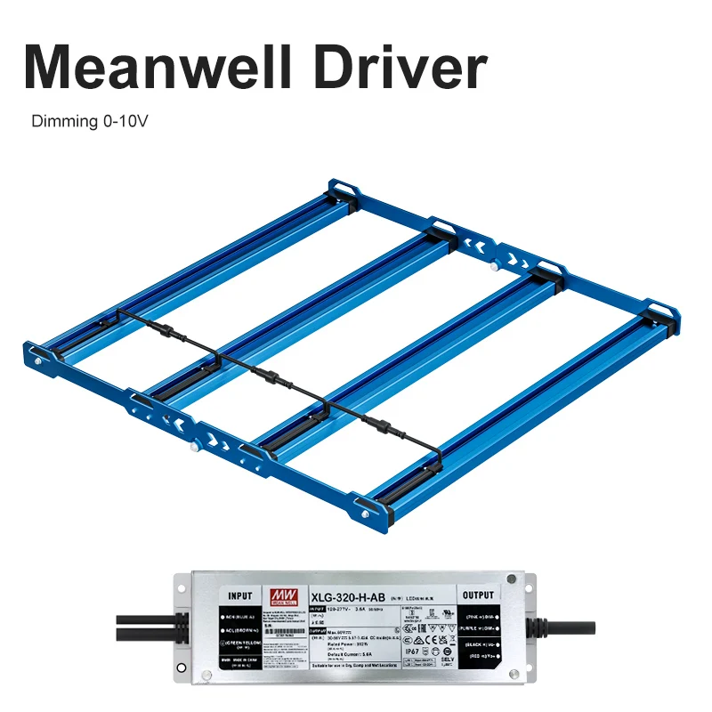 KingBrite P55 320W Samsung LM301H EVO+Osr 660nm 730nm Full Spectrum LED Grow Light for Tent 1*1M or 3*3ft
