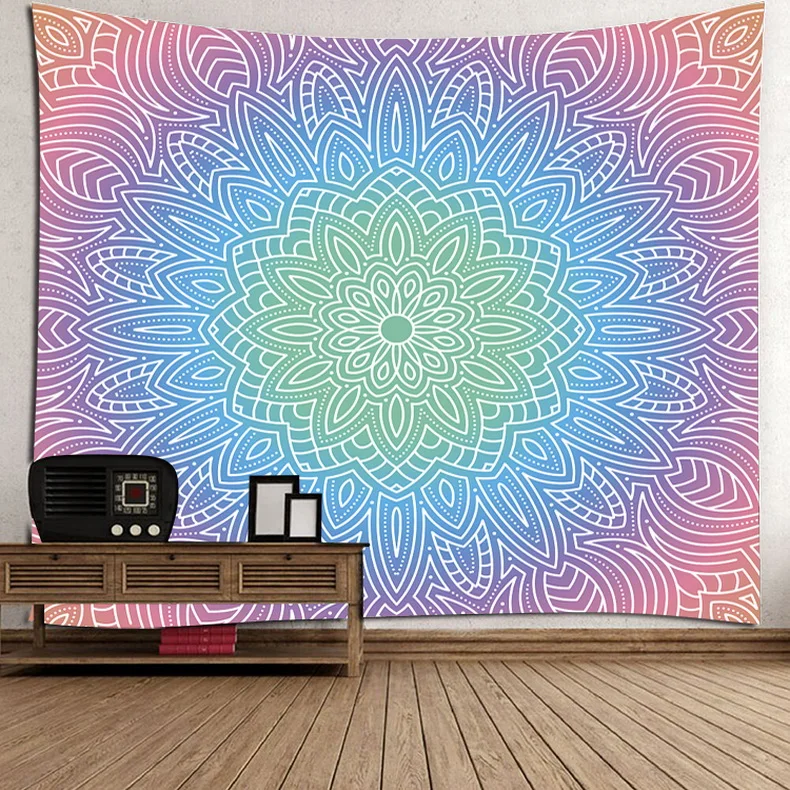 Customized Designed Psychedelic Fancy Mandala Style Decorative Wall Hanging Tapestry