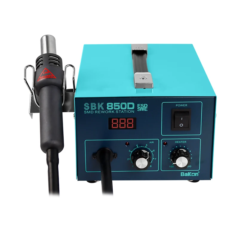 Bakon BK880 Efficient Constant Temperature Hot Air Rework Digital Soldering Iron Desoldering Station