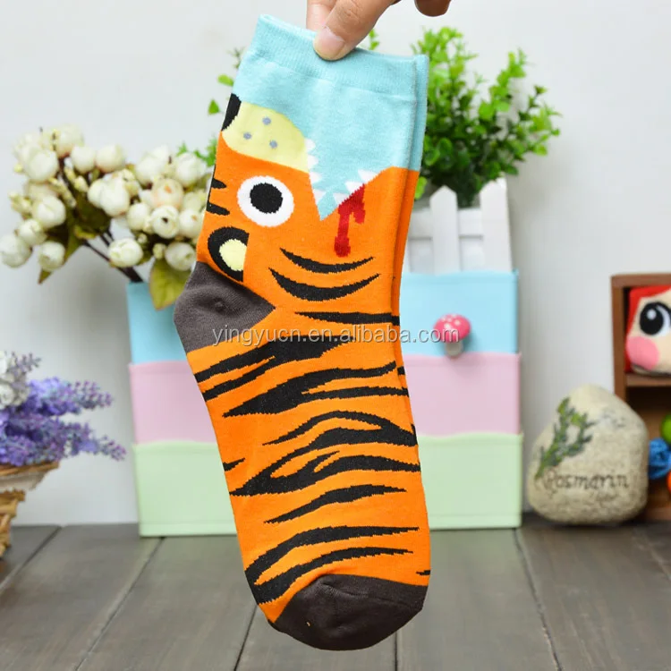 2021 Hot Sale  Korean Style Animal Socks Fashion Novelty Warm Cartoon Crew Socks Comfortable Breathable Cotton Socks