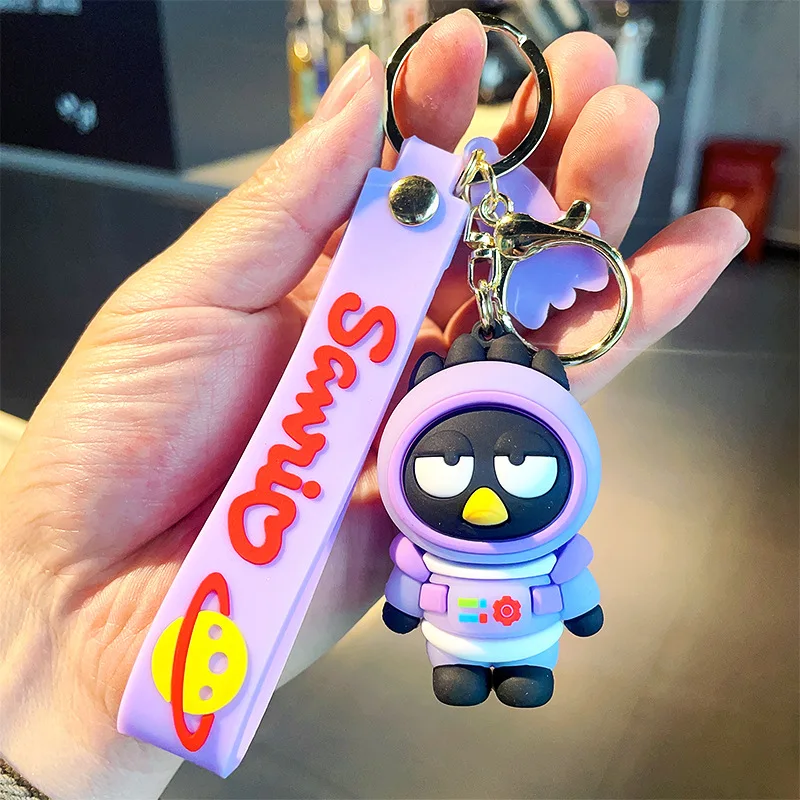 Small Gift Cartoon Sanrio Keychain Girl Toy Doll Bag Decoration Pendant Astronaut Keychain Car Key Decoration Rubber Keychain