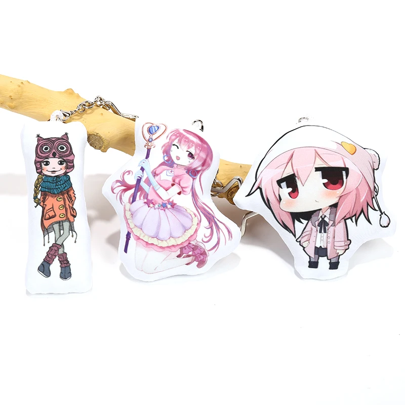 Новые товары vograce, миниатюрная тканевая подушка с напечатанным логотипом, брелок, плюшевая мягкая игрушка, подвеска