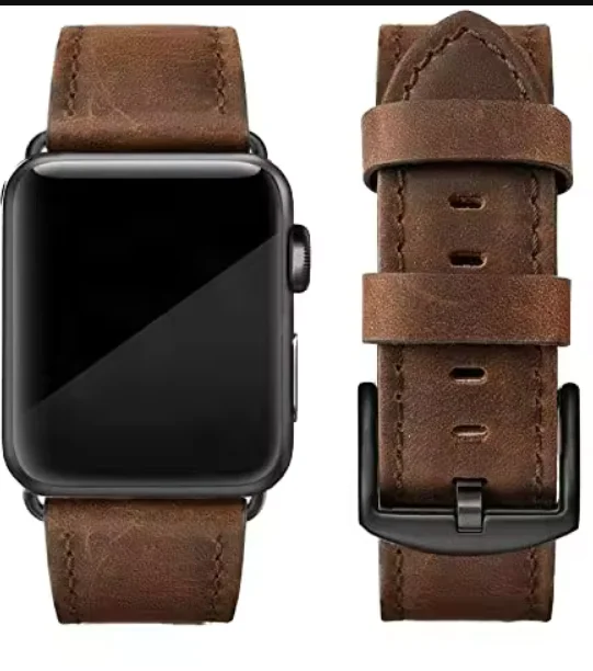 Vintage Genuine Leather Wristband Strap 45/42/44mm Bands for Watch Replacement Band Models 7 6 5 4 3 2 1SE-Fashion Switch