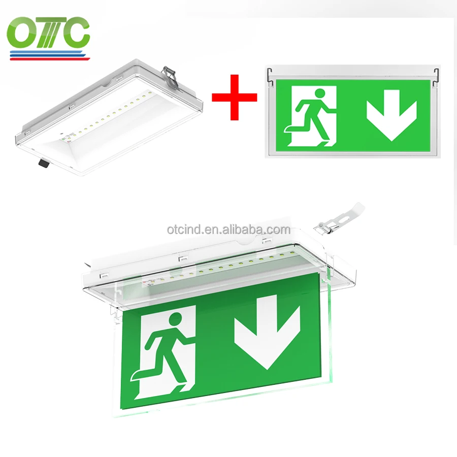 OT-HLB5-RST LED IP65 exit light and exit sign in one design