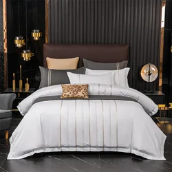 Brillmax Classic Original 40S Cotton Luxury Embroidery Bedding Sets Supet Soft Bedsheets All Season King Bed Sheets