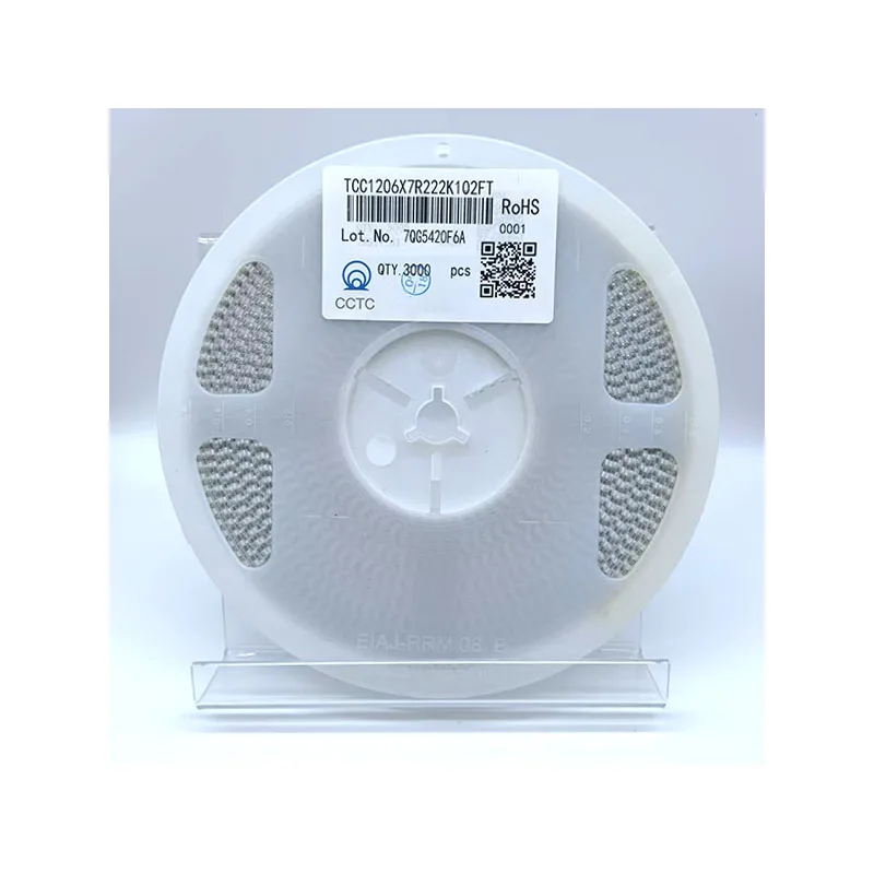 Керамические конденсаторы Cultilayer CCTC tc1206x7r222k102ft SMT 1206/3216 X7R 2.2nF 1kV прецизионный конденсатор поверхностного монтажа