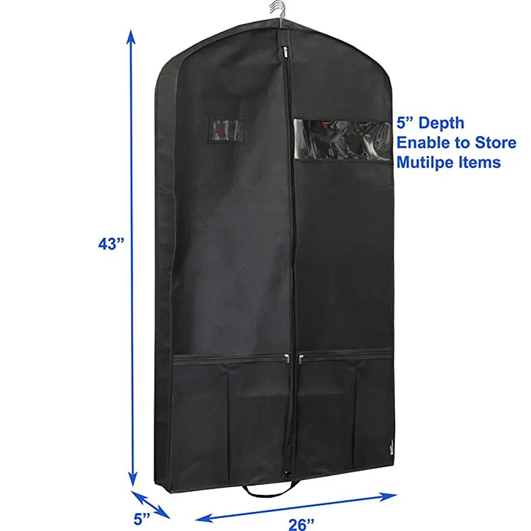 custom logo wholesale clothes coat garment suit bag suit cover cloth garment cover bag cloth custom garment bags
