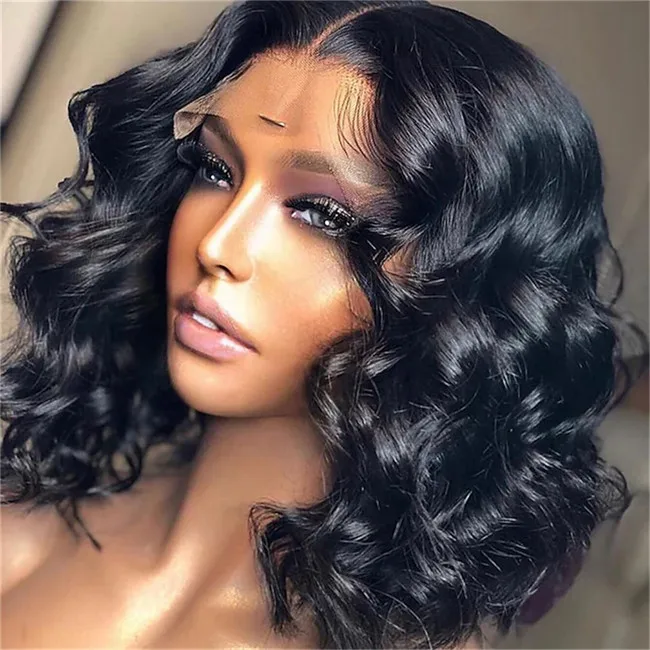 Wholesale Cheap Indian Virgin Kinky Curly Human Hair Full Lace Frontal Wig Natural Human Hair Transparent Lace Front Wig