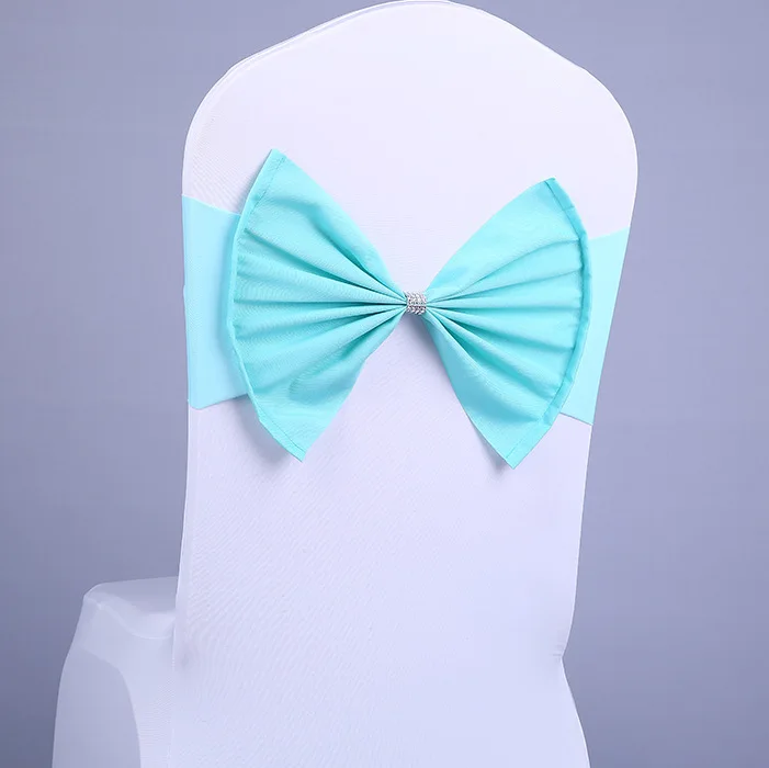Wholesale cheap price spandex belt wedding chair bow