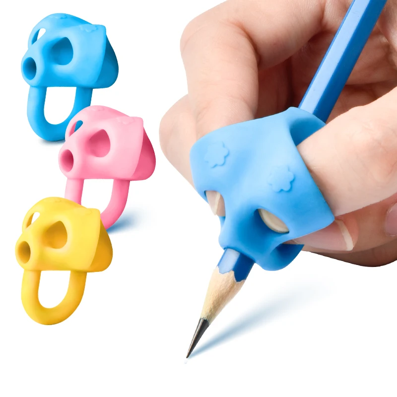 Soft silica gel pencil grip children writing assistant handle posture orthosis training orthosis tool grip pen